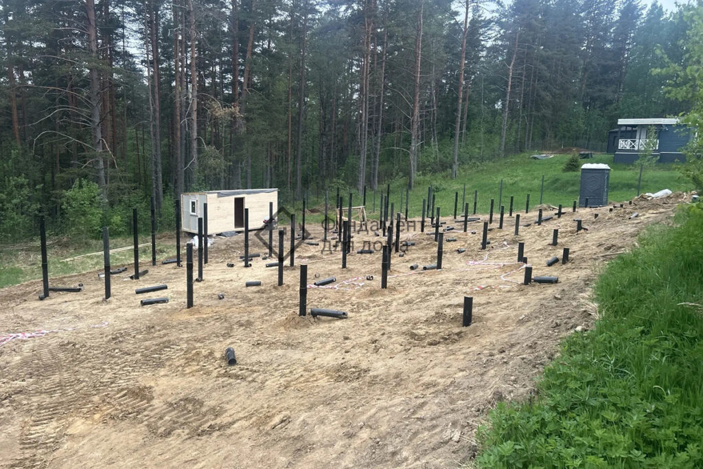Свайно-винтовой фундамент в КП Перелесье