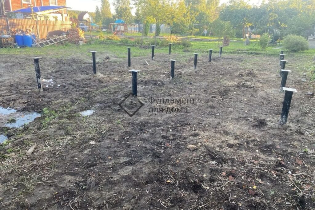 Свайно-винтовой фундамент в СНТ «Керамик»