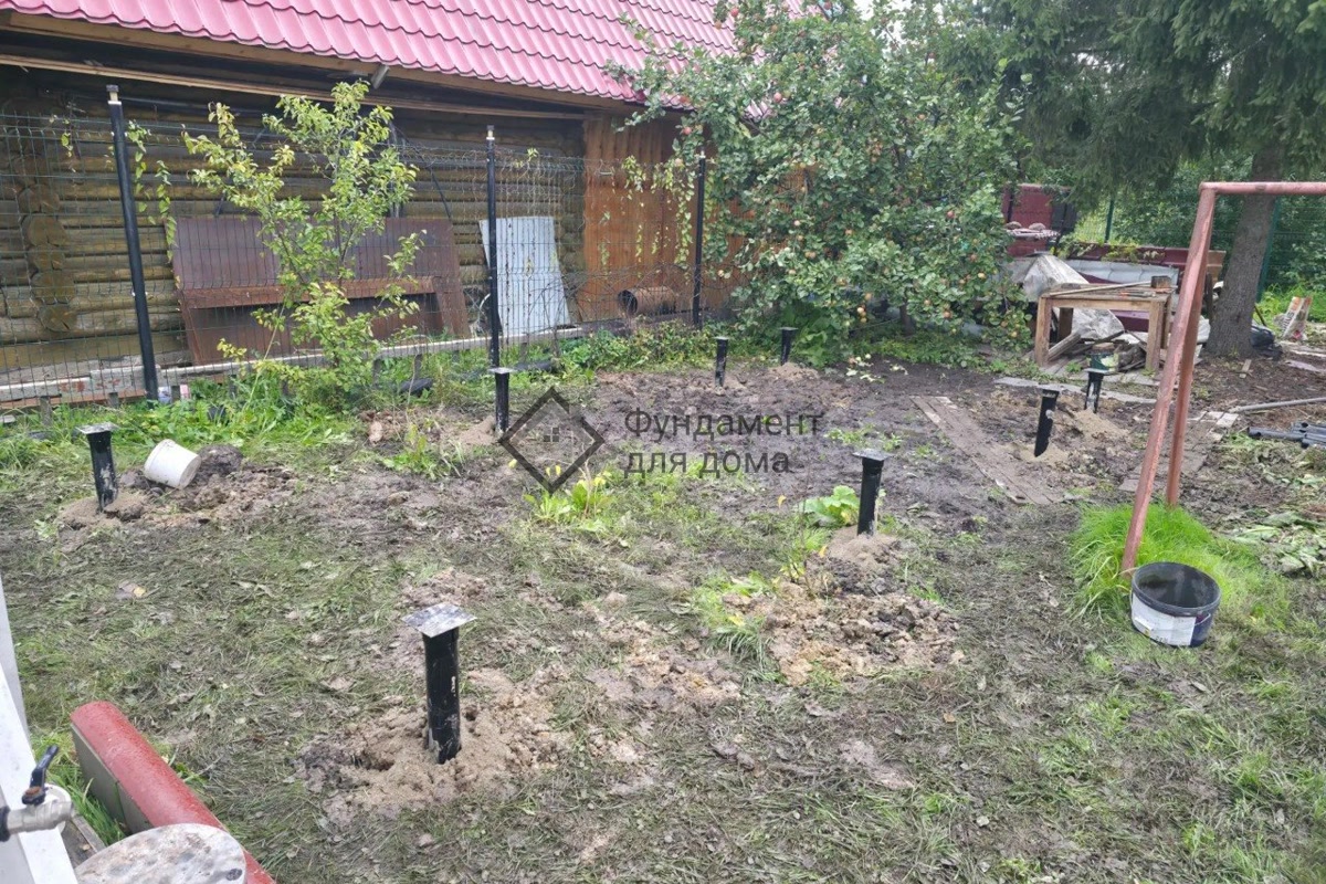 Свайно-винтовой фундамент в СНТ «Озерки»